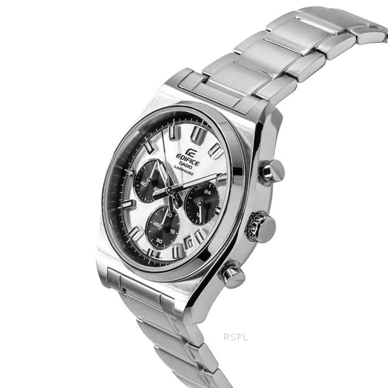 Casio Edifice Chronograph Silver Dial Men's Watch- EFB-730D-7AV